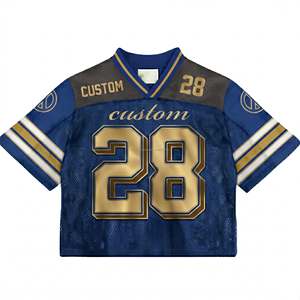 Premium Custom Number Print Mesh Jersey Oversized Fit V-Neck American Football <b>Shirt</b> High Street Fashion Men's Workout Apparel - Product Image 5