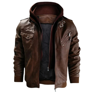 Chaqueta de invierno 2025, chaquetas de cuero de la mejor calidad para hombre, chaqueta informal de otoño para motocicleta, abrigos de cuero para motorista, chaqueta para hombre - Product Image 1