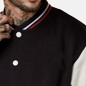 Chaqueta Varsity Personalizada al por Mayor, Servicio OEM ODM, Chaqueta Casual con Cuello Alto para Hombre y Mujer - Product Image 5