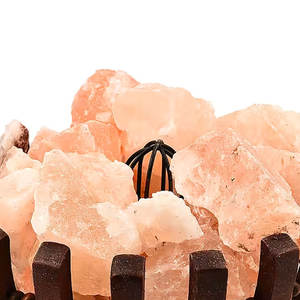 Lampe au sel rose de l'Himalaya de la meilleure qualité, faite à la main, au design moderne, artisanat naturel avec panier en bois Prix - Product Image 4