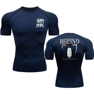 2025 Eco-Sublimation Rash Guards Tissu recyclé UPF 50 + Impression personnalisée polychrome pour MMA & Surf - Product Image 3