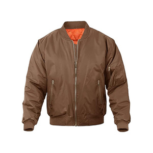Chaqueta de bombardero impermeable de invierno para hombre de béisbol de satén a prueba de viento con diseño OEM y logotipo personalizado - Product Image 3