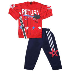 Traje de 2 Piezas de Manga Larga para Niños - Rojo - Product Image 3