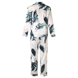 Conjunto de Pijama Elegante para Mujer, Nuevo, de Seda y Satén, Ropa de Dormir, Vestido de Dormir, Suave, de Felpa, con Cuello Camisero - Product Image 3