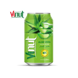 330ml can VINUT Aloe vera juice Drink Vietnam Suppliers Manufacturers Fresh aloe vera direct from farm