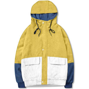 Veste en velours côtelé brodée pour homme, nouvelle collection hiver, design personnalisé OEM en gros, veste courte en coton décontractée pour homme - Product Image 1