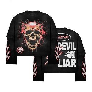 Conjunto de Sudadera Unisex de Gran Tamaño, Lavado Ácido, Desteñido al Sol, Estilo Desgastado, 420 g/m², Fabricante, Nuevo Modelo 2026 - Product Image 2