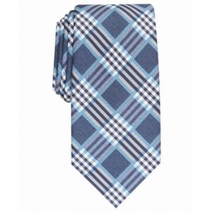 เนคไทลายสก็อตแคมเมอร์ลอนสำหรับผู้ชาย Perry Ellis สไตล์คลาสสิกสำหรับงานปาร์ตี้ สีกรมท่า ไซส์เดียว  โลโก้สั่งทำพิเศษ ลายพิมพ์ลายทางแบบแจ็คการ์ด ผลิตจากโพลีเอสเตอร์ - Product Image 1