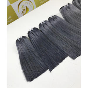 Paquetes de trama Fábrica vietnamita Yaki Kinky Curly Body Wave Hair Color Venta al por mayor Super Double Drawn Human Genius Machine Weft - Product Image 3