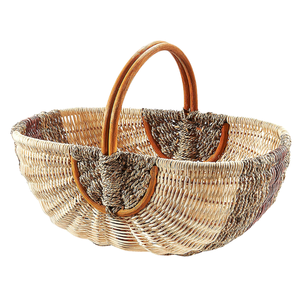 CESTA DE COSECHA DE RATÁN Ecológica CESTA DE PICNIC de Vietnam con Asas para Fácil Transporte y Almacenamiento Ideal para Recoger Frutas - Product Image 1