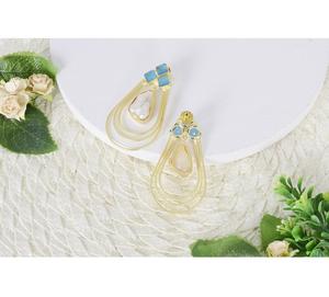 ต่างหูโอเชียนลูป ดีไซน์ที่ได้แรงบันดาลใจจากทะเล เครื่องประดับสไตล์ชายทะเลสำหรับผู้หญิง เหมาะสำหรับทุกวันและโอกาสพิเศษ - Product Image 2