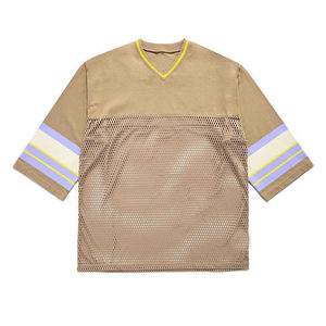 Camiseta de malla de equipo de fútbol americano OEM al por mayor transpirable corta sublimada en blanco para nombre del jugador frente para verano invierno - Product Image 1