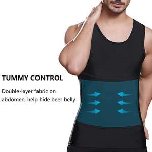 เสื้อกล้ามและสายรัดหน้าท้องของผู้ชายเสื้อกล้ามออกกำลังกายเพาะกายแบบกำหนดเอง - Product Image 2