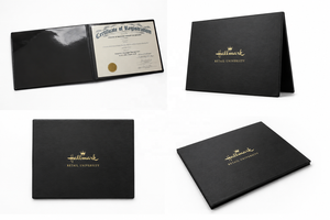 Carpeta de Presentación Transparente Personalizada de Cuero PU con Diseño de Impresión Digital para Documentos, Archivos y Cubierta de Diploma - Product Image 4
