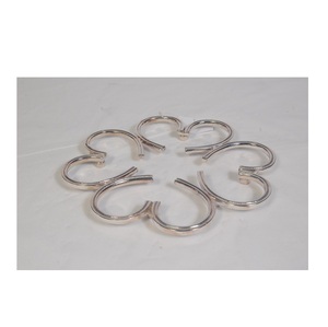 Dessous de plat en métal gaufré fini Bronze Antique Table à manger Dessous de plat et caboteur décoratifs forme ronde meilleure vente pour la cuisine - Product Image 3