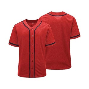 Maillot de Baseball respirant de haute qualité pour adultes Hip Hop Sublimation imprimé couleur unie ensembles pour hommes en gros - Product Image 4