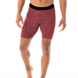 Best Quality <b>Men's</b> High Street Compression <b>Shorts</b> Custom Design Solid Pattern <b>Elastic</b> <b>Waist</b> Closure Mid <b>Waist</b> Type Knee OEM - Product Image 3
