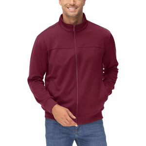 100% poliéster Slim Fit Full Zip Track Jacket para hombres ligero personalizado ropa deportiva gimnasio correr chaquetas al aire libre - Product Image 3