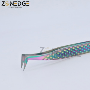 Pince à épiler en acier inoxydable de haute qualité pour extensions de cils avec logo personnalisé - Product Image 1