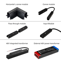 Rail de lumière LED moderne en alliage d'aluminium, dimmable par Triac, système magnétique encastré en surface