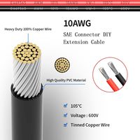 Pinces crocodile de batterie 10AWG vers joint torique faisceau de bornes câble de déconnexion rapide avec 5 fusibles pour le chargement de la batterie de voiture onduleur