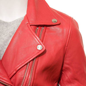 Veste en cuir d'hiver pour femmes avec tissu satiné respirant et imperméable, fermeture éclair pour une utilisation en extérieur/intérieur - Product Image 4