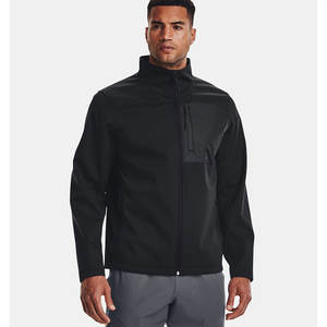 Vestes Softshell de couleur noire pour hommes, veste de randonnée d'hiver imperméable, veste Softshell multi-poches à fermeture éclair - Product Image 1