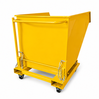Bennes basculantes robustes à vidage automatique, bennes à déchets portables en acier, bennes à déchets pour usine industrielle