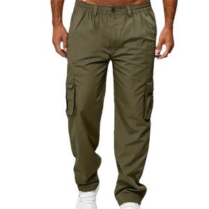 Verano diseño elegante personalizado Casual Jogger Trending Multi-Bolsillo pantalones de hombre 100% algodón transpirable Cargo hombres Pantalones - Product Image 3