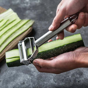 Utensilio de Cocina, Pelador de Acero Inoxidable, Cortador de Patatas, Zanahorias, Pepinos en Juliana, Cuchillo para Pelar Frutas y Verduras - Product Image 4