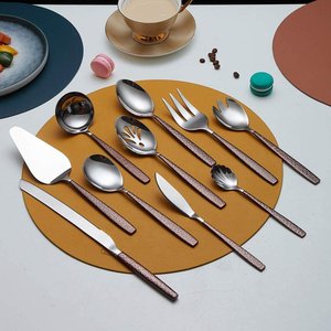 High Quality Stainless Steel Cutlery Set New Design Flatware for Restaurant Wedding Use Luxury Rainbow Gold Mirror <b>Dinner</b> <b>Knives</b> - Product Image 4