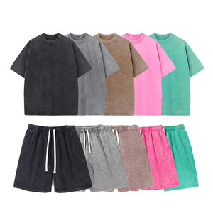 Conjunto de Pantalones y Sudadera con Capucha de Verano Vintage 2025, Antiestático, Tinte Liso, Manga Larga, Lavado, Talla Grande para Mujer, Se Acepta Logotipo Personalizado - Product Image 1