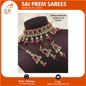 ชุดเครื่องประดับสร้อยคอทองคำสูงแบบดั้งเดิมของอินเดียในราคาที่ดีที่สุด - Product Image 4
