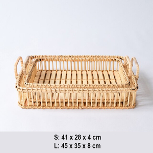 Bandeja de cesta de bambú para algas marinas ecológica, almacenamiento de mimbre de ratán para ropa, tipo de origen de lugar amigable con el tamaño - Product Image 6