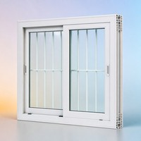 Fenêtre en PVC laminé imitation bois, finition bois naturel, double vitrage décoratif