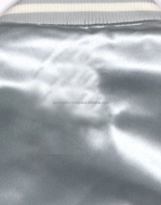 Custom Satin Silk Varsity <b>Jacket</b> for Men Stand Collar & Front Logo Waterproof Breathable Winter OEM Embroidery Logo - Product Image 6