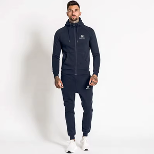 Ensemble survêtement sportif d'hiver surdimensionné personnalisé en polyester 100% imprimé par transfert thermique, pantalon de survêtement et sweat-shirt pour homme - Product Image 2