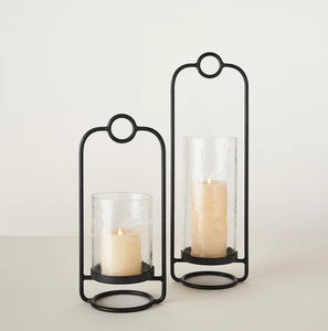 เชิงเทียนโลหะเหล็กโบราณสำหรับตกแต่งบ้านในเทศกาลคริสต์มาสโคมไฟเหล็กรูปทรงเรียวสำหรับเชิงเทียนผู้ผลิตขายส่ง - Product Image 1