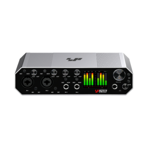 4x4 USB <strong>Audio</strong> Interface With MIDI In Out TOSLINK Input LCD Display Auto Gain Anti Clipping Balanced Outputs Recording Streaming - Product Image 2