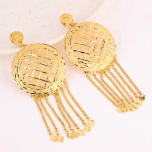 Boucles d'oreilles plaquées or, boucles d'oreilles bijoux mode pour femmes, boucles d'oreilles de luxe, boucles d'oreilles modernes, bijoux remplis d'or Oro Joyeria - Product Image 2