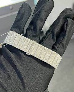 Premium 39.8 mm Analog Stainless Steel Case Wristwatch Moissanite Diamond Fully Iced Custom Mechanical Date Hip Hop Style 21mm - Product Image 4