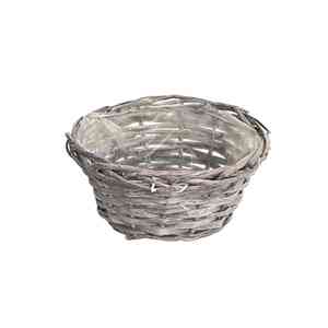 Vessző Kaspó Kerek Szürke 90-22-24/SZÜRKE - D20 * H9cm - Product Image 1