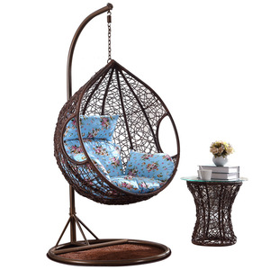 Fauteuil suspendu contemporain haut de gamme en tissu, balançoire ergonomique pour balcon, chaise panier à bascule – Fournisseur pour projets résidentiels - Product Image 2