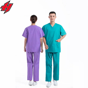 Vêtements de travail pour infirmières à logo personnalisé pour femmes, très vendus, anti-rides, chirurgicaux, dessinés à la main, en gros, uniformes d'hôpital, tenue de médecin - Product Image 6