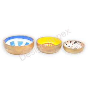 Productos Artesanales, Juegos de Tazones para Servir, Platos Decorativos Ecológicos, Tazones de Madera para Servir Alimentos a Precio Económico - Product Image 4