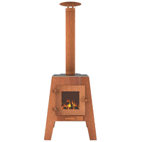 Barbecue en acier Corten de haute qualité, gril rond en métal bon marché, foyer portable d'extérieur
