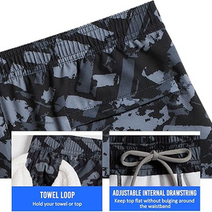 Short de basket-ball 2 en 1 léger à séchage rapide de haute qualité personnalisé en usine pour jeunes Shorts de sport pour hommes - Product Image 4