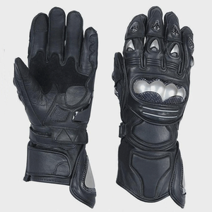 Guantes de carreras de motos negros para hombre, guante completo, armadura de fibra de carbono, ropa protectora para carreras de coches de motocicleta para Unisex - Product Image 1
