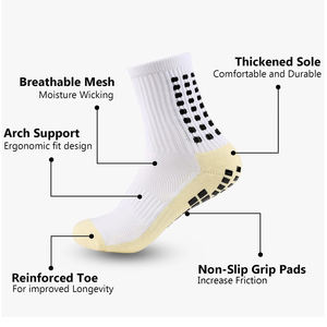 Calcetines deportivos con logotipo personalizado, tela transpirable, antibacterias, que absorbe la humedad, ajuste de compresión, opción OEM para ropa deportiva de equipo - Product Image 5