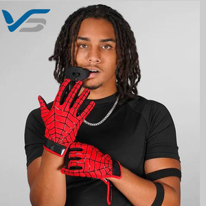 Gants récepteurs personnalisés de haute qualité Football américain Impression par sublimation haut de gamme en cuir Latex Service de gants de sport OEM - Product Image 4
